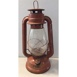 Vintage Lamplight Farms Paraffin Oil Lamp Orange Lantern HM100